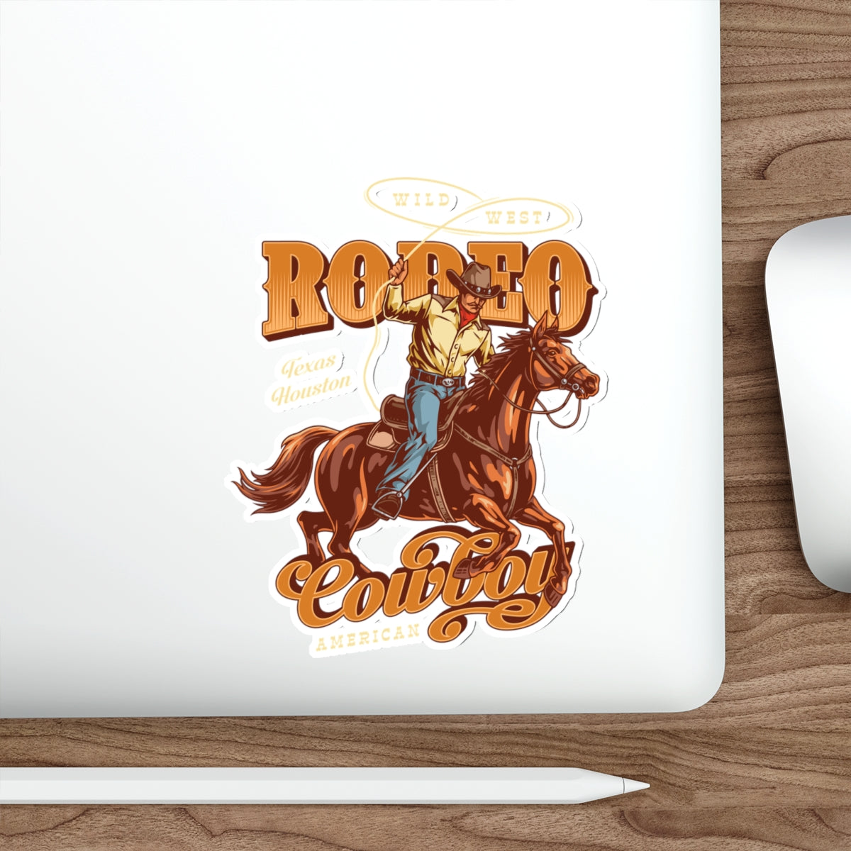 Die-cut stickers - Wild West - Houston, Texas - American Rodeo Cowboy