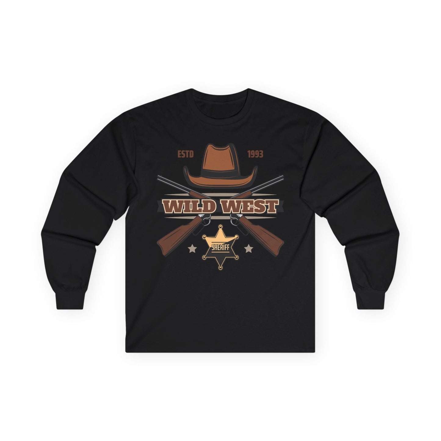 Unisex Ultra Cotton Long Sleeve Tee - Wild West - Sheriff