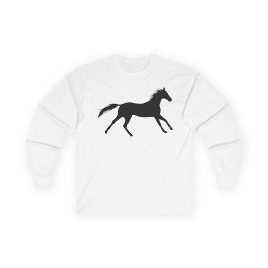 Unisex Ultra Cotton Long Sleeve Tee - Wild Horse - Running X 300