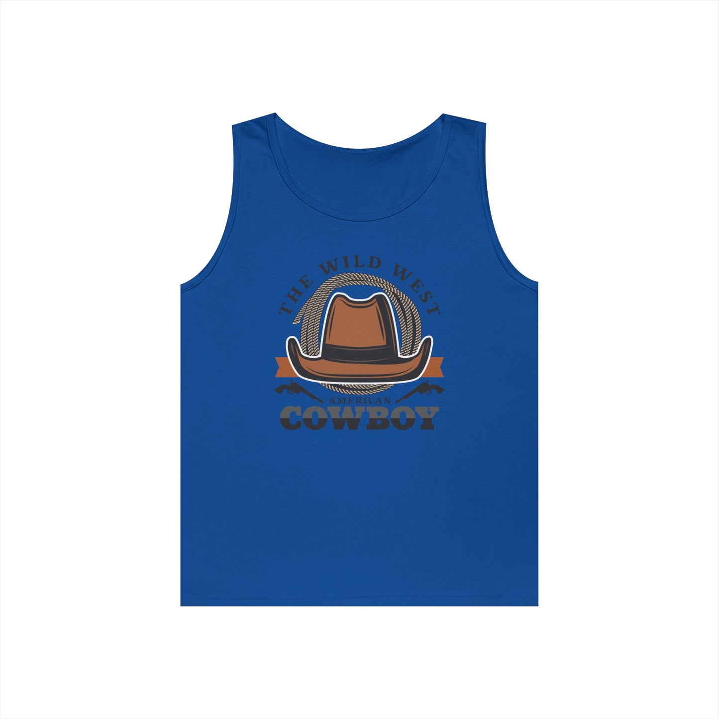 Unisex Heavy Cotton Tank Top - The Wild West - American Cowboy