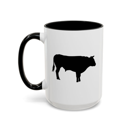 Accent Coffee Mug (11, 15oz) - Bull - Silhouette