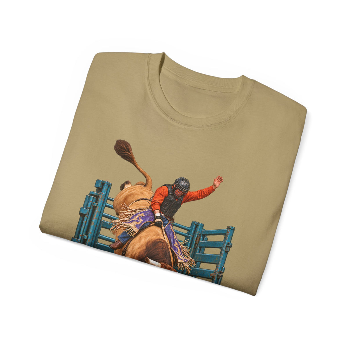 Unisex Ultra Cotton Tee - Cowboys - Bull Rider - Out of the Chute - without Text - 3D Transparent