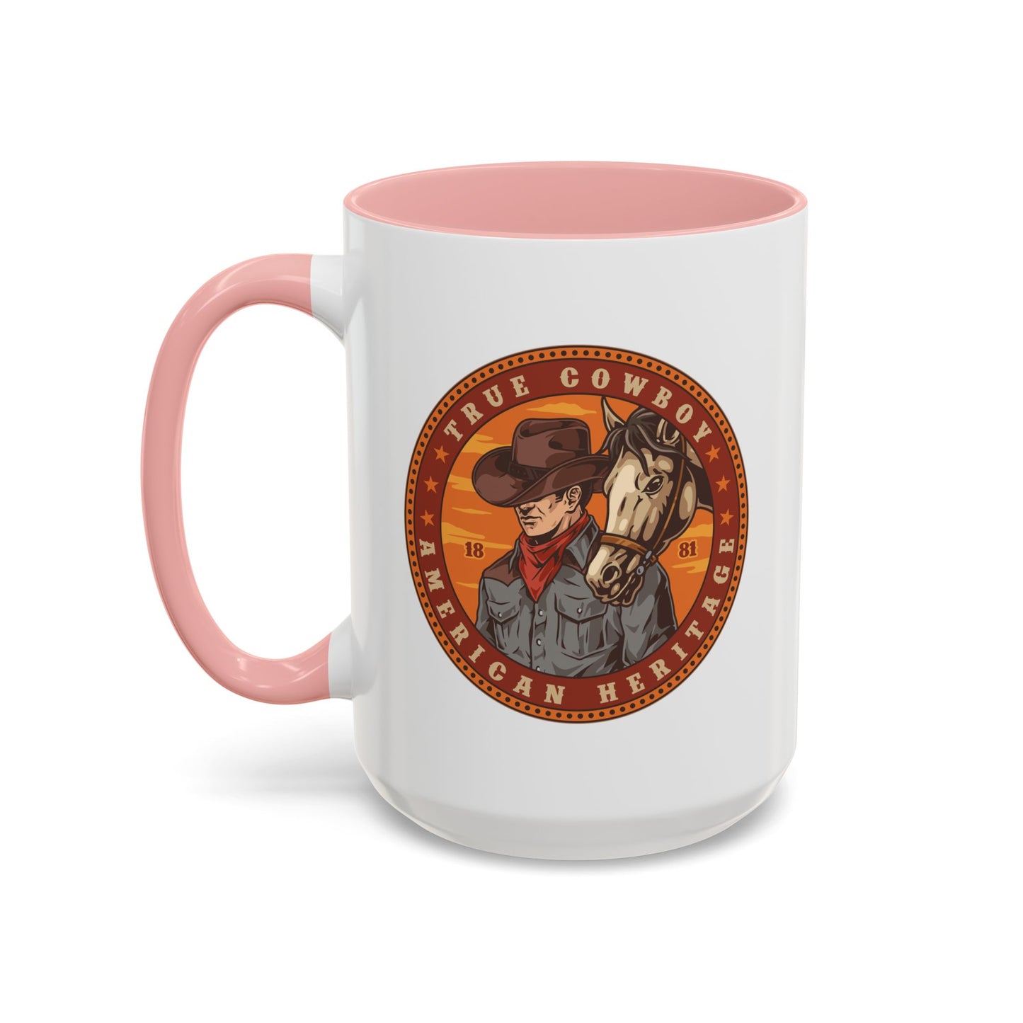 Accent Coffee Mug (11, 15oz) - True Cowboy - American Heritage