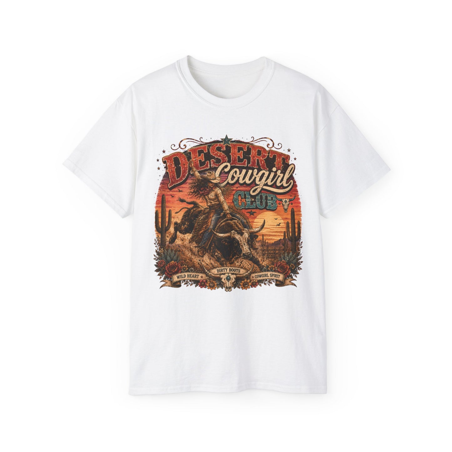 T-Shirt - Desert cowgirl rodeo spirit