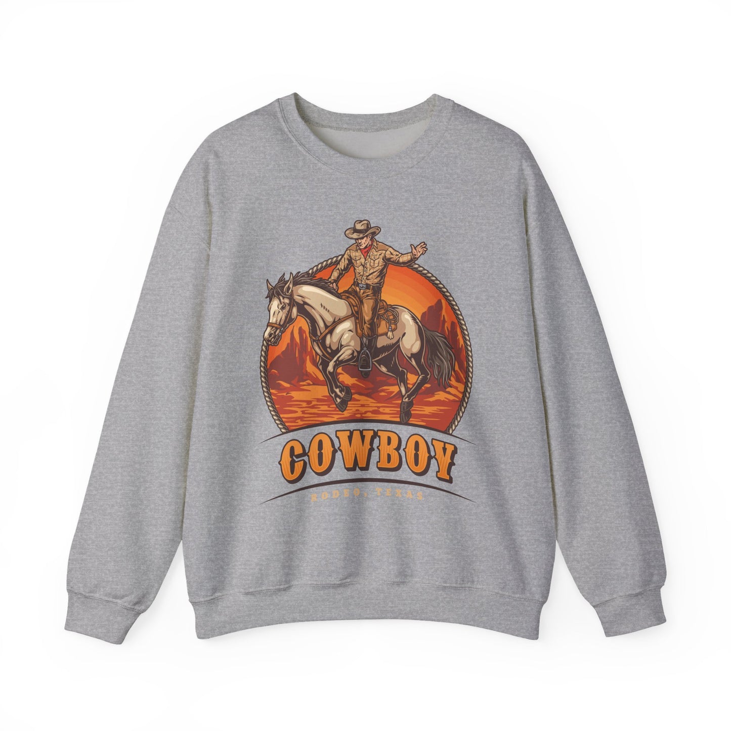 Crewneck Sweatshirt - Rodeo Cowboy - Texas