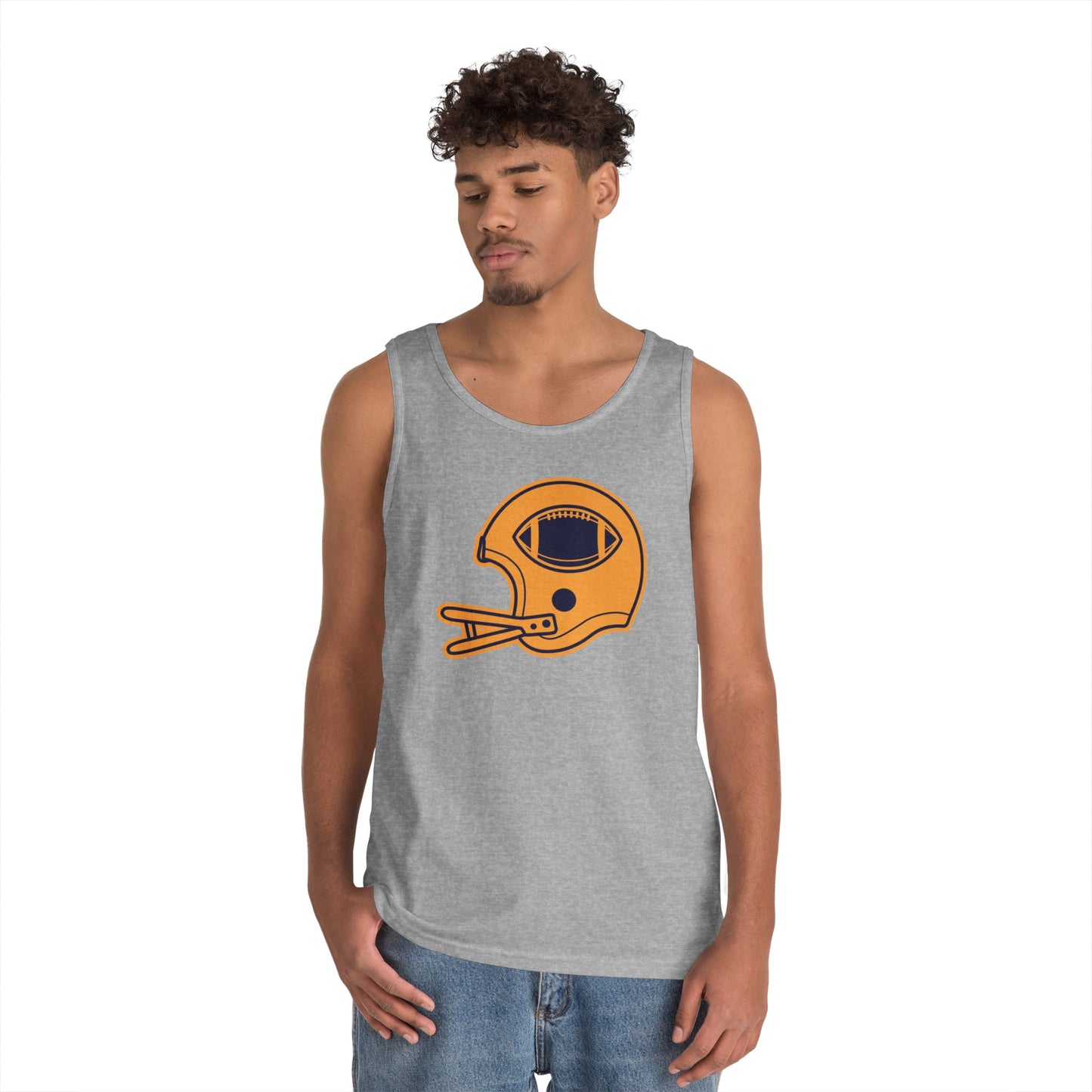 Unisex Heavy Cotton Tank Top - Football Helmet
