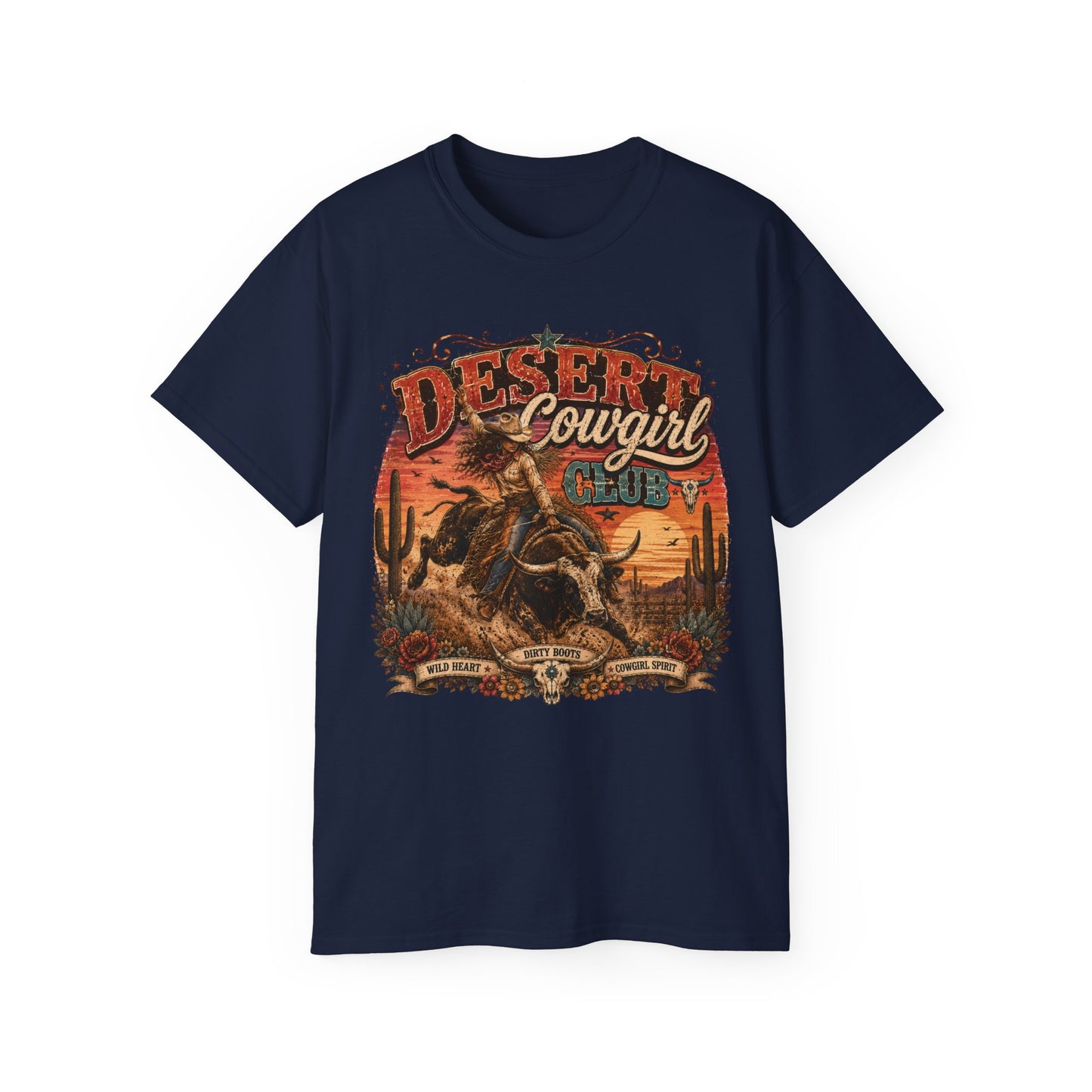 T-Shirt - Desert cowgirl rodeo spirit