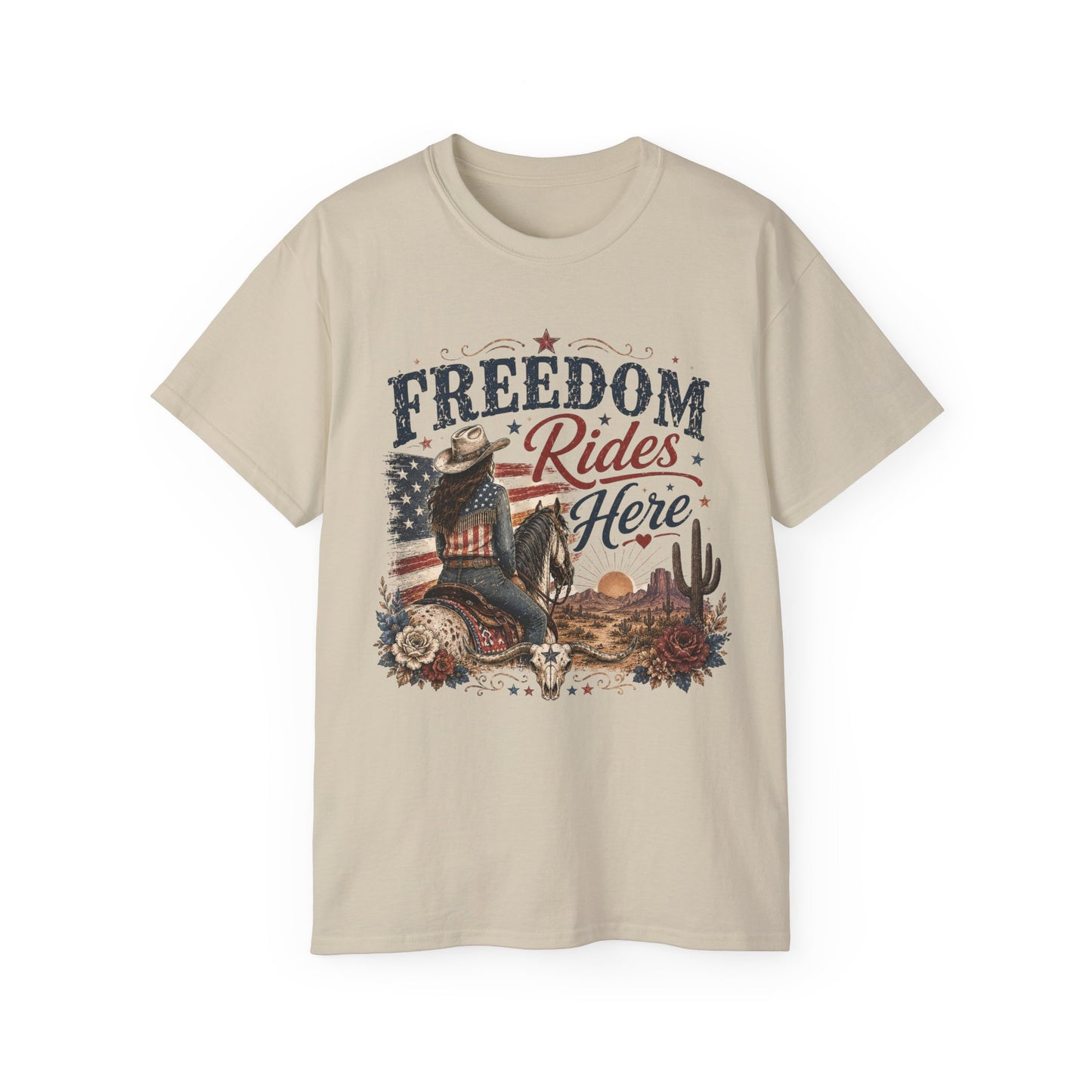 T-Shirt - Freedom Rides Here