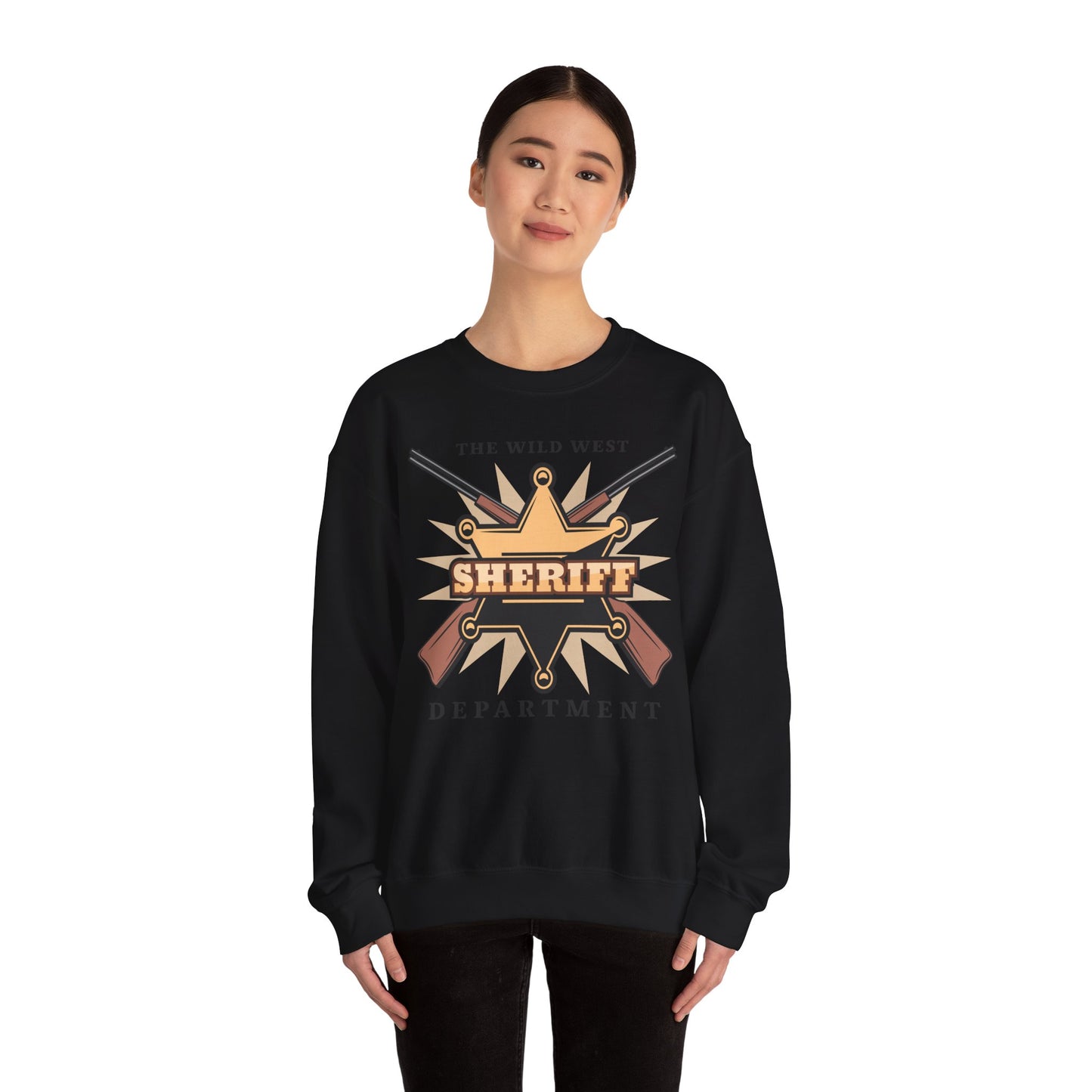 Crewneck Sweatshirt - Western Cowboy - The Wild West - Sheriff Department
