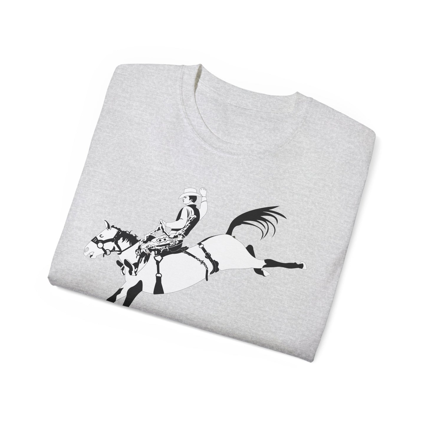 Unisex Ultra Cotton Tee - Cowboy - Bronco Buster - BW