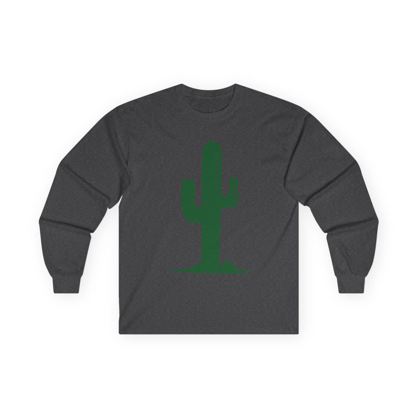 Unisex Ultra Cotton Long Sleeve Tee - Green Western Cactus X 300