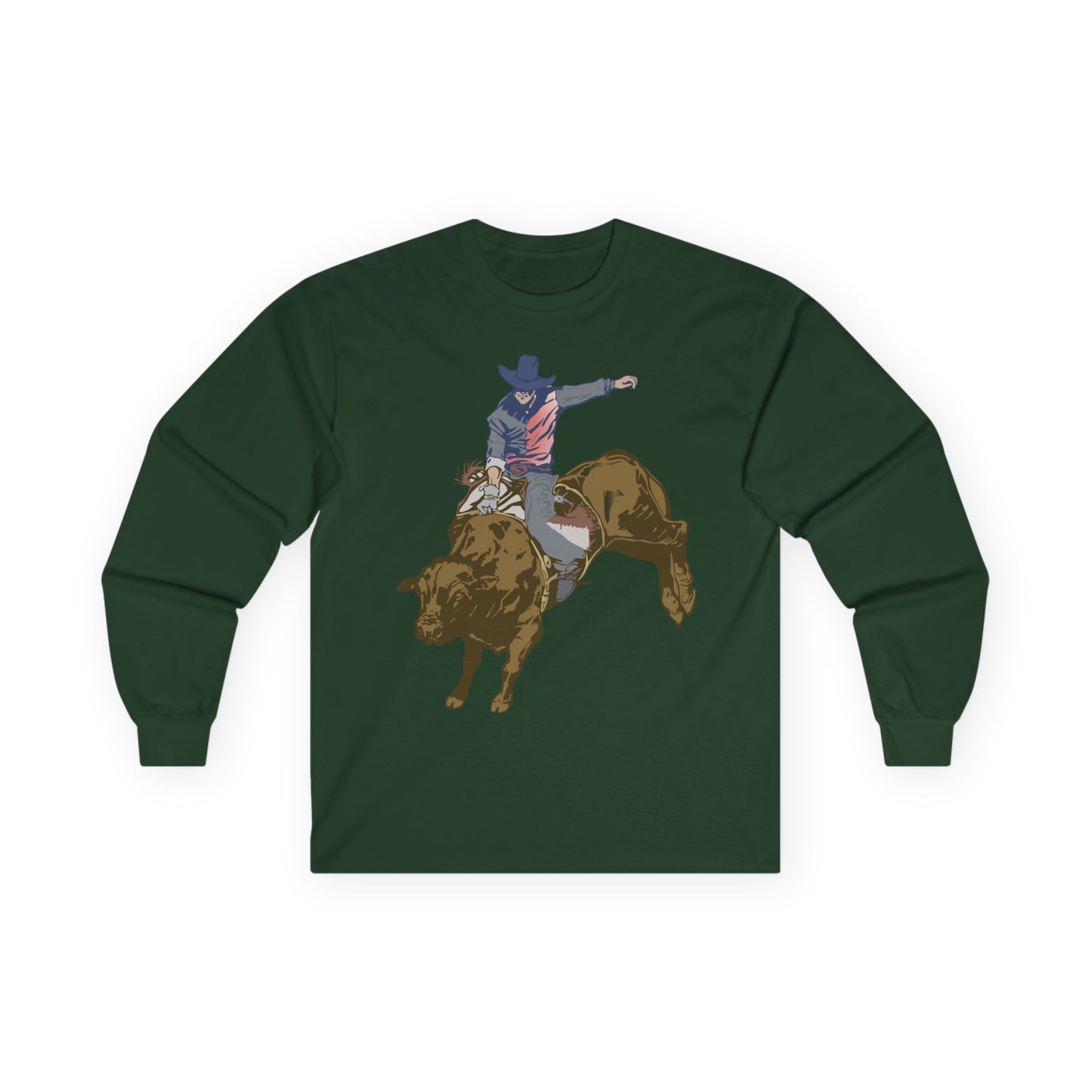 Unisex Ultra Cotton Long Sleeve Tee - Cowboy - Rodeo