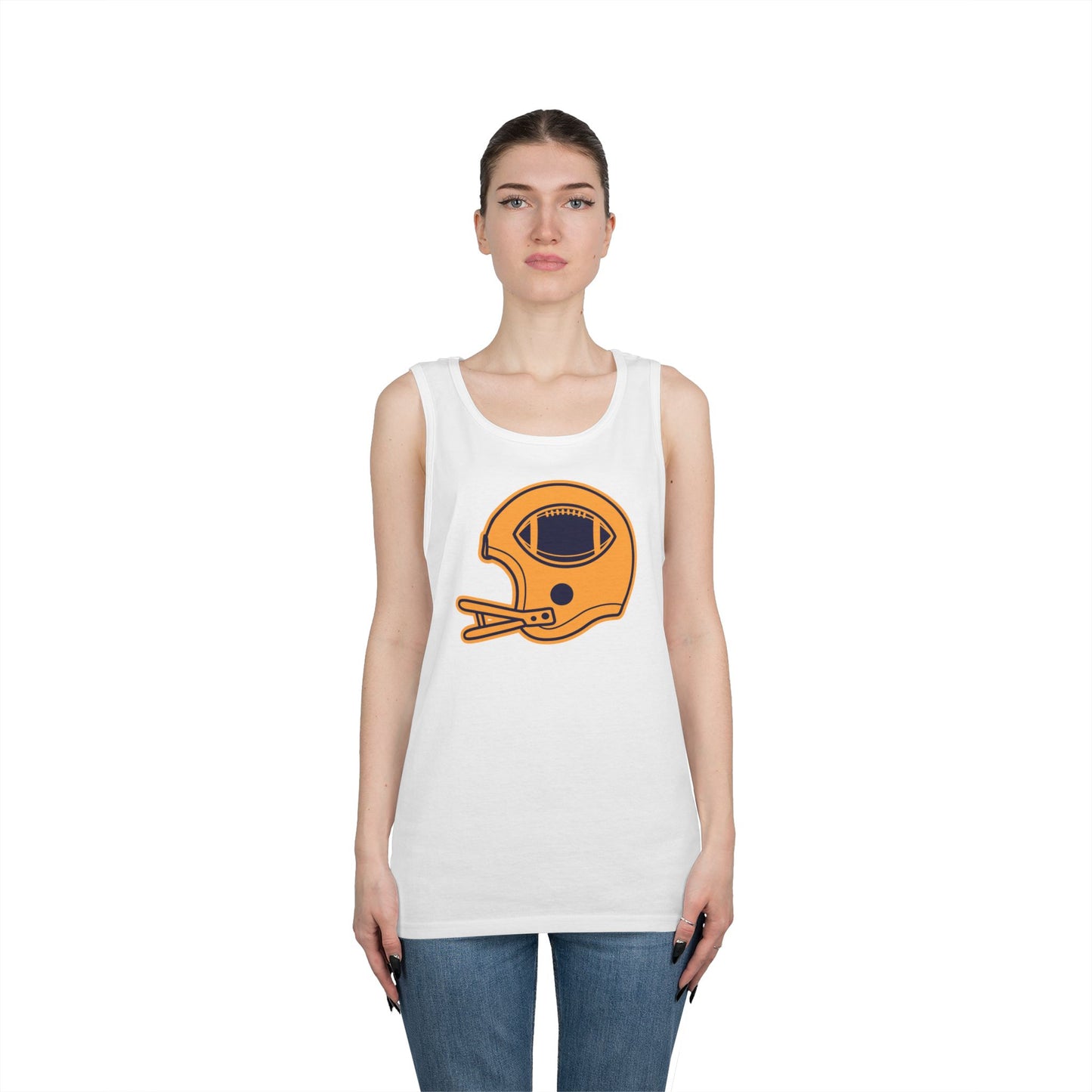 Unisex Heavy Cotton Tank Top - Football Helmet