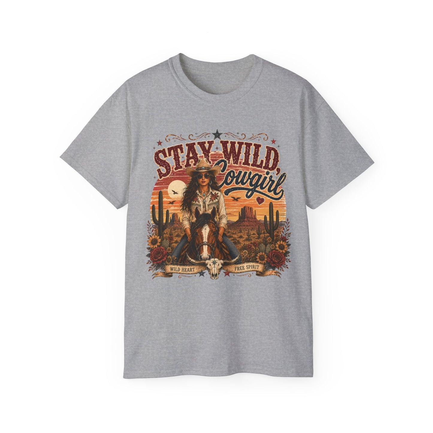 T-Shirt - Stay Wild, Cowgirl - V1