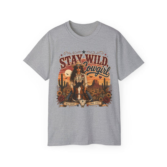 T-Shirt - Stay Wild, Cowgirl - V1