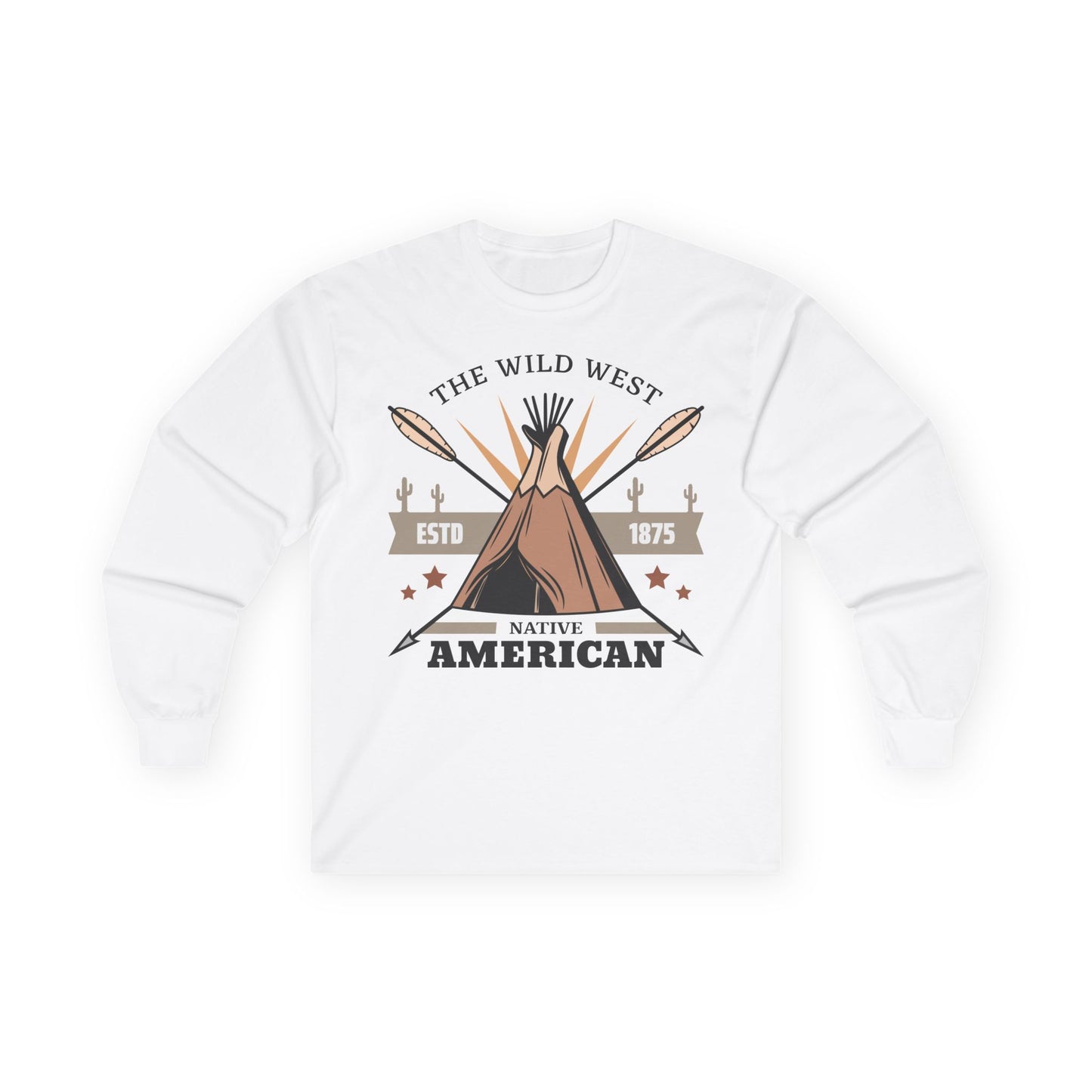 Unisex Ultra Cotton Long Sleeve Tee - The Wild West - Native American