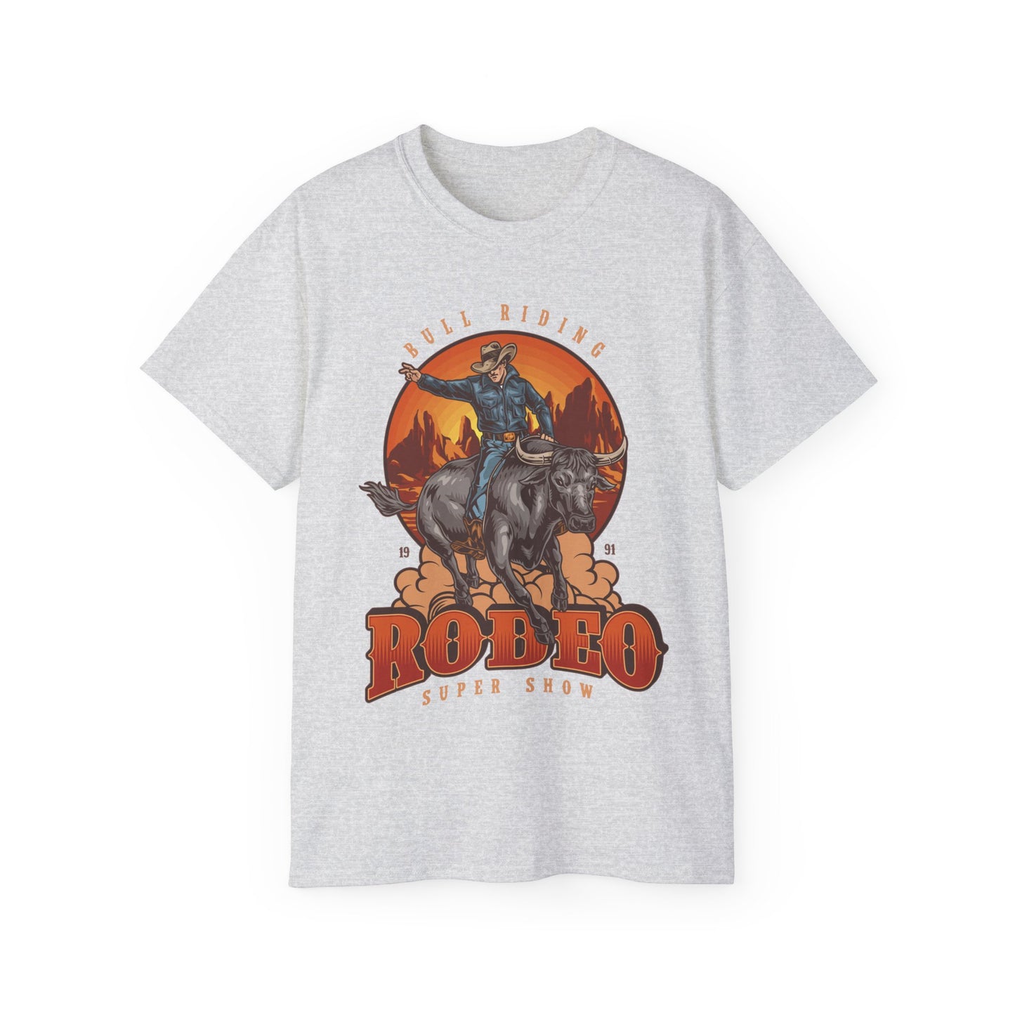 Unisex Ultra Cotton Tee - Bull Riding - Rodeo Super Show
