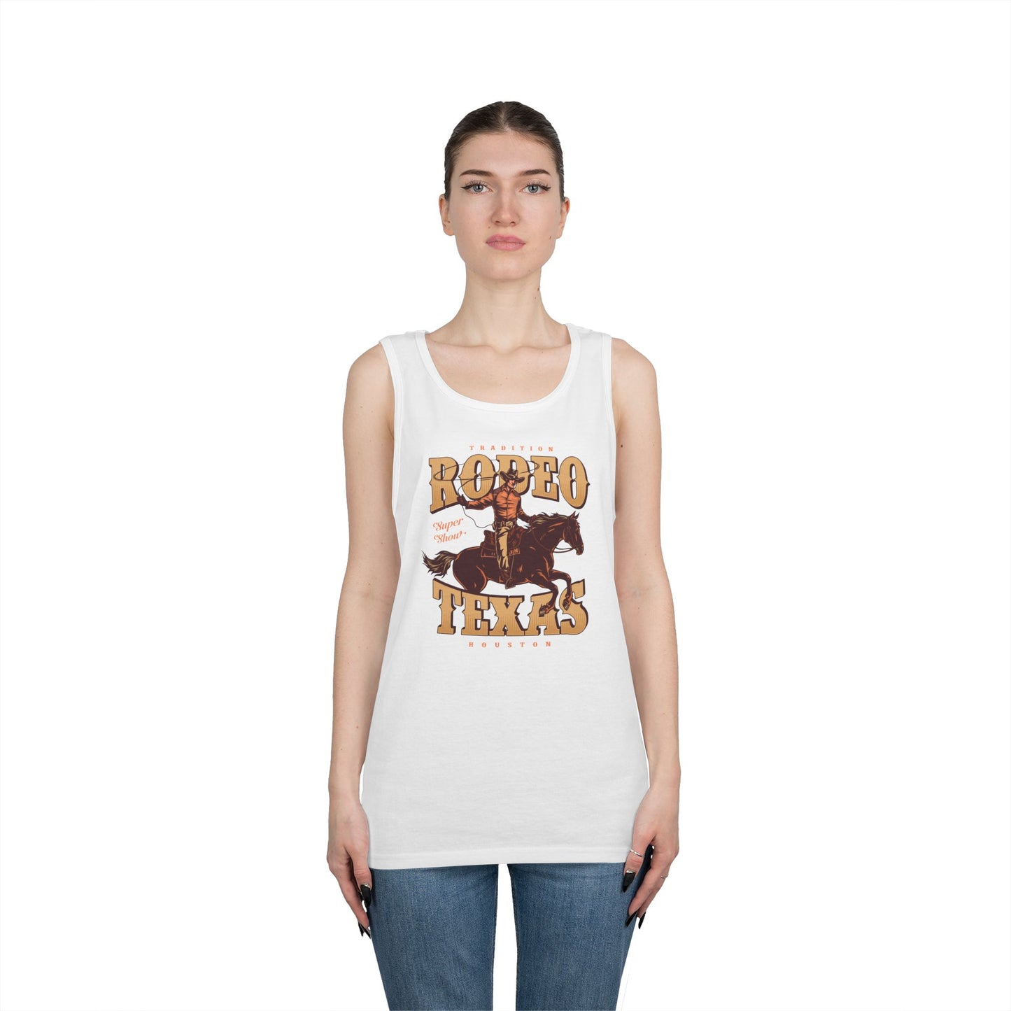 Unisex Heavy Cotton Tank Top - Tradition Rodeo Super Show - Houston, Texas