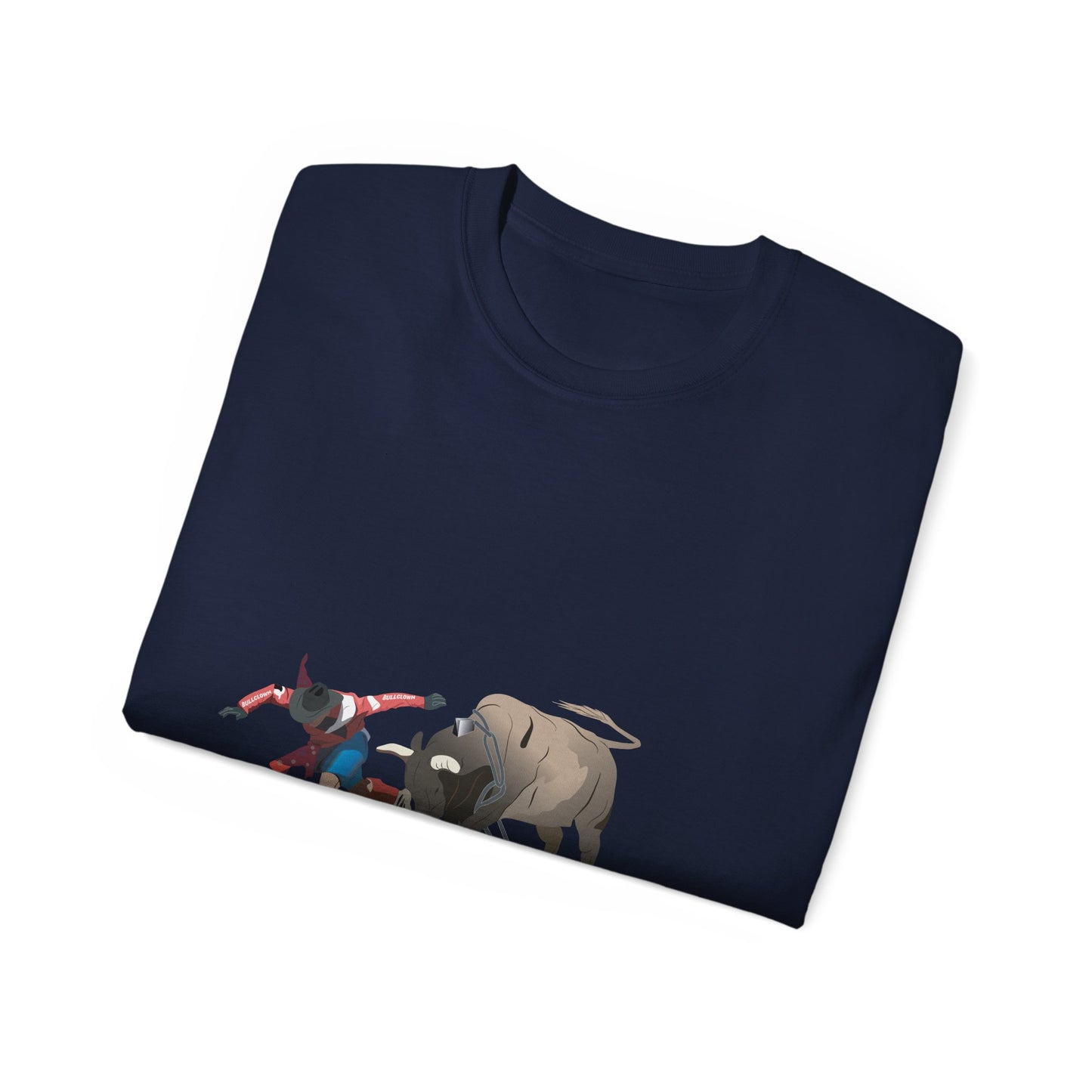 Unisex Ultra Cotton Tee - Rodeo - Bull and Clown