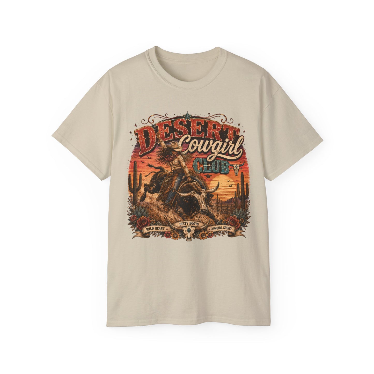 T-Shirt - Desert cowgirl rodeo spirit