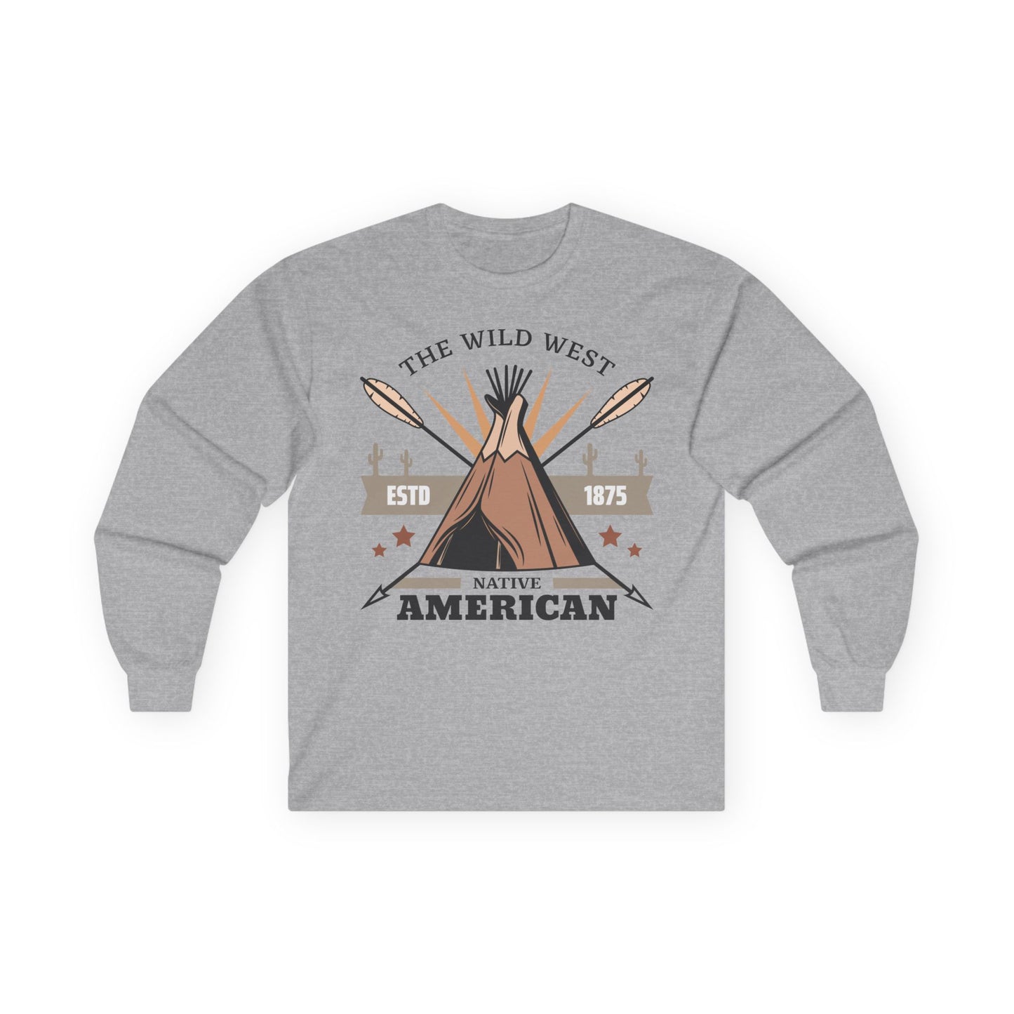 Unisex Ultra Cotton Long Sleeve Tee - The Wild West - Native American