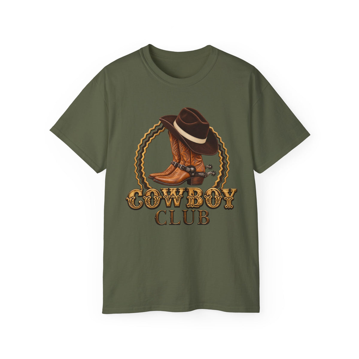 Unisex Ultra Cotton Tee - Cowboys - Cowboy Club - Color - 3D Transparent