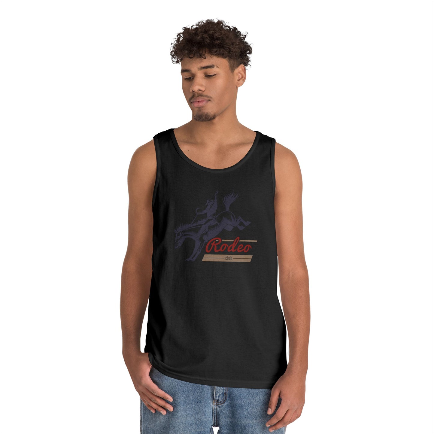 Unisex Heavy Cotton Tank Top - Western Cowboy - Rodeo Club