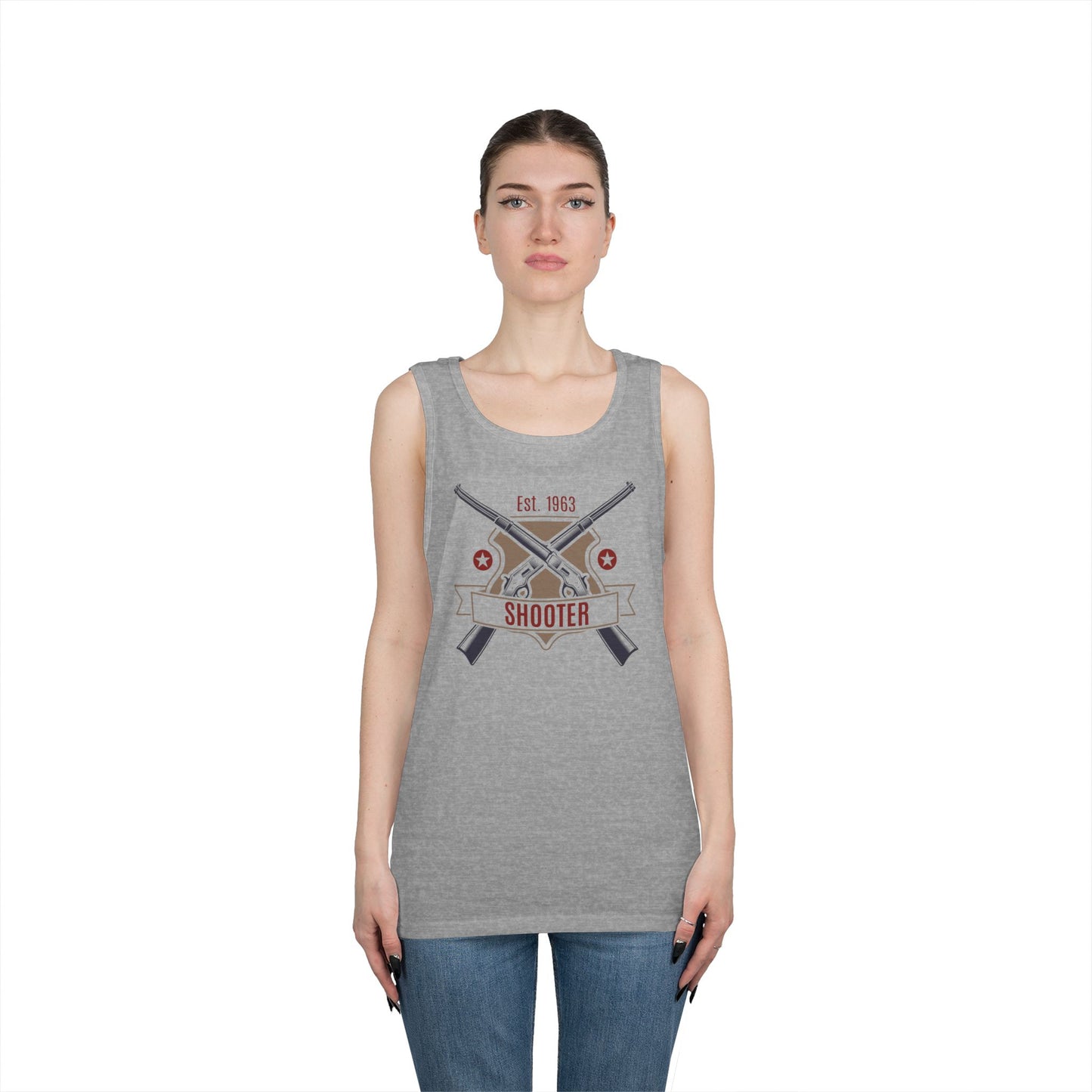 Unisex Heavy Cotton Tank Top - Shooter - Revolver