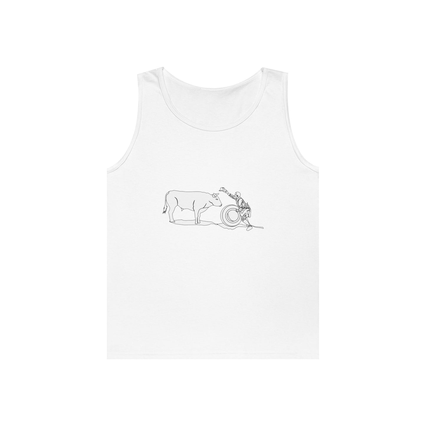 Unisex Heavy Cotton Tank Top - Clown and Bull - LA