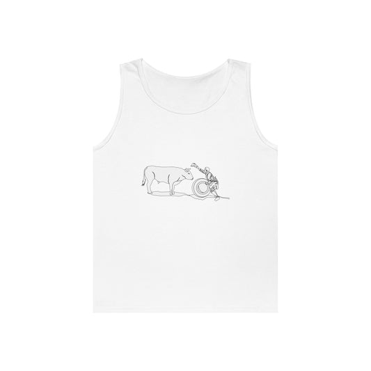 Unisex Heavy Cotton Tank Top - Clown and Bull - LA