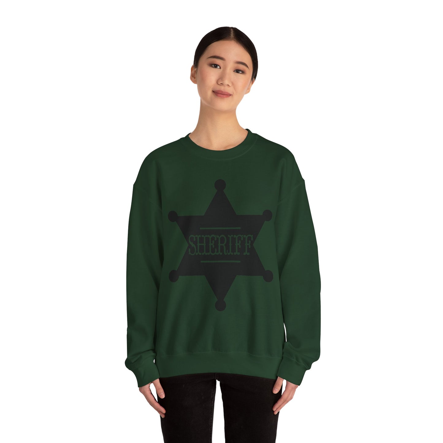 Crewneck Sweatshirt - Sheriff Badge w Txt Sheriff X 300