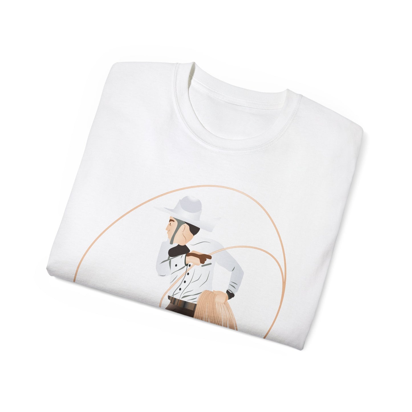 Unisex Ultra Cotton Tee - Rodeo - Mexican Cowboy - Lariat