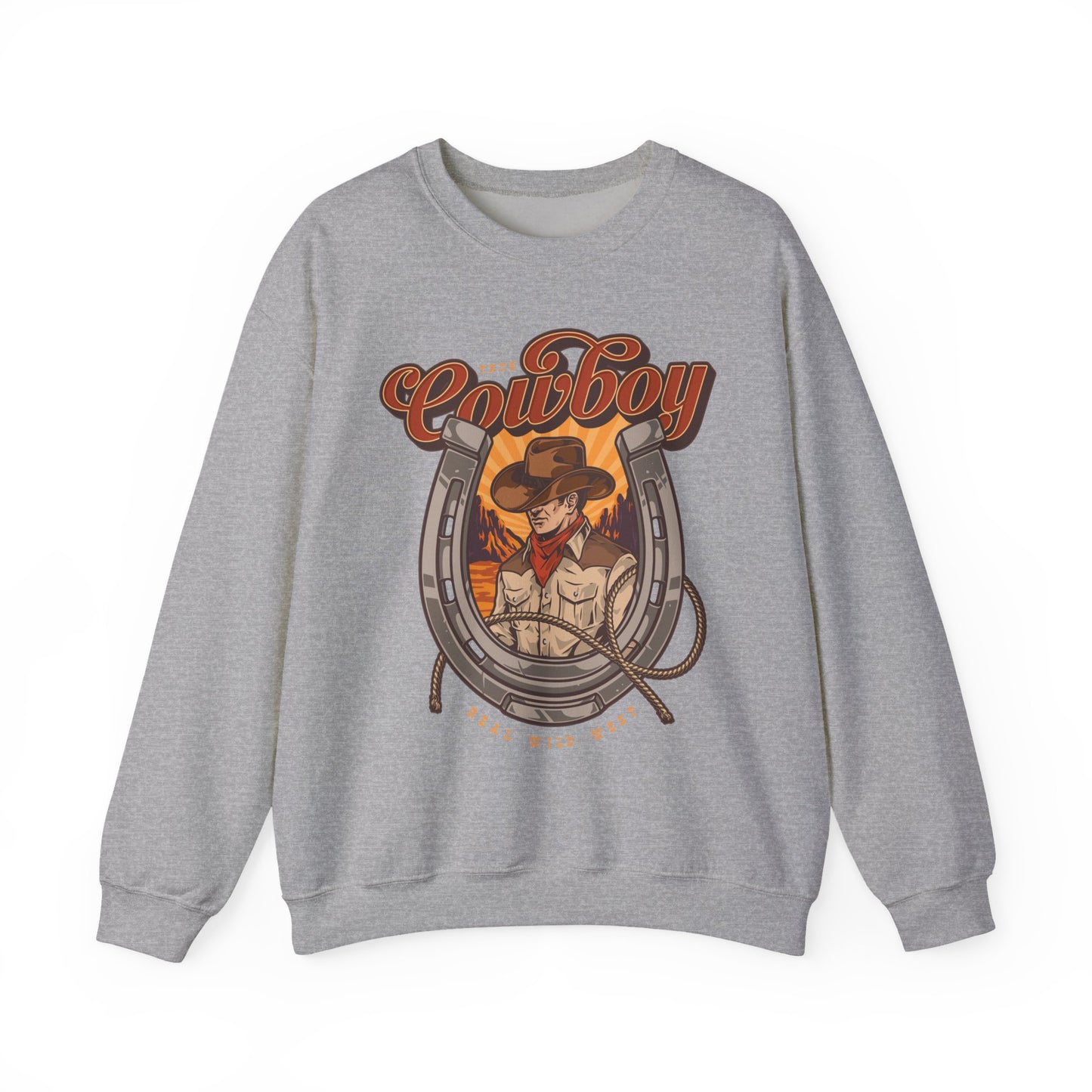 Crewneck Sweatshirt - True Cowboy - Real Wild West