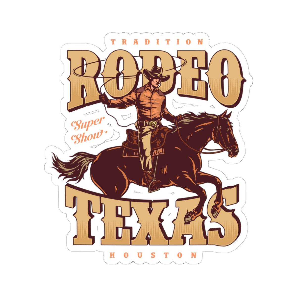 Kiss-Cut Stickers - Tradition Rodeo Super Show - Houston, Texas