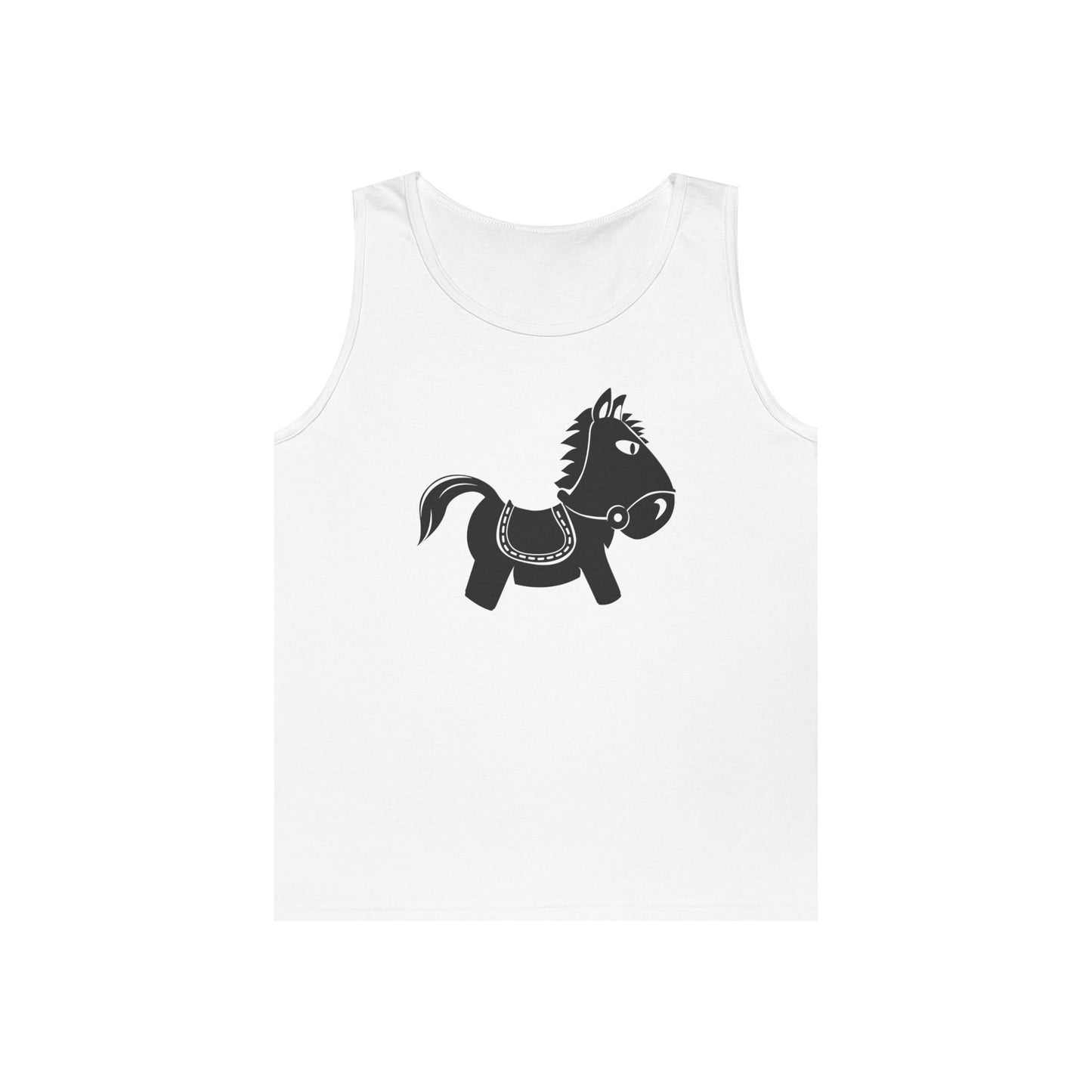 Unisex Heavy Cotton Tank Top - Kids Rocking Horse X 300