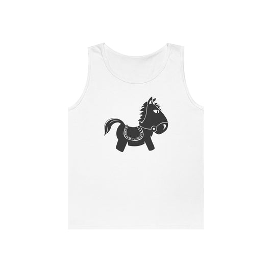 Unisex Heavy Cotton Tank Top - Kids Rocking Horse X 300