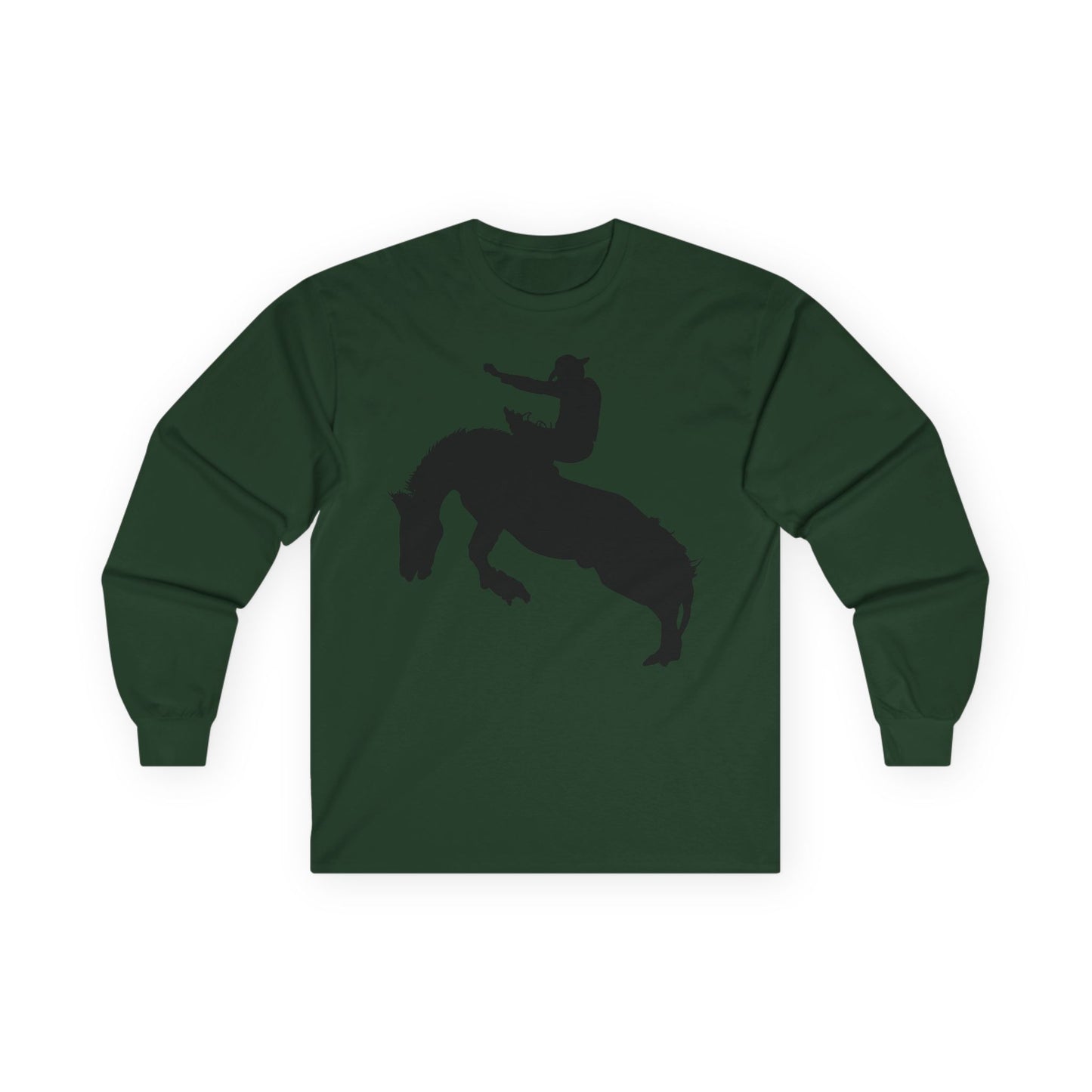 Unisex Ultra Cotton Long Sleeve Tee - Augusta - Rodeo - Silhouette