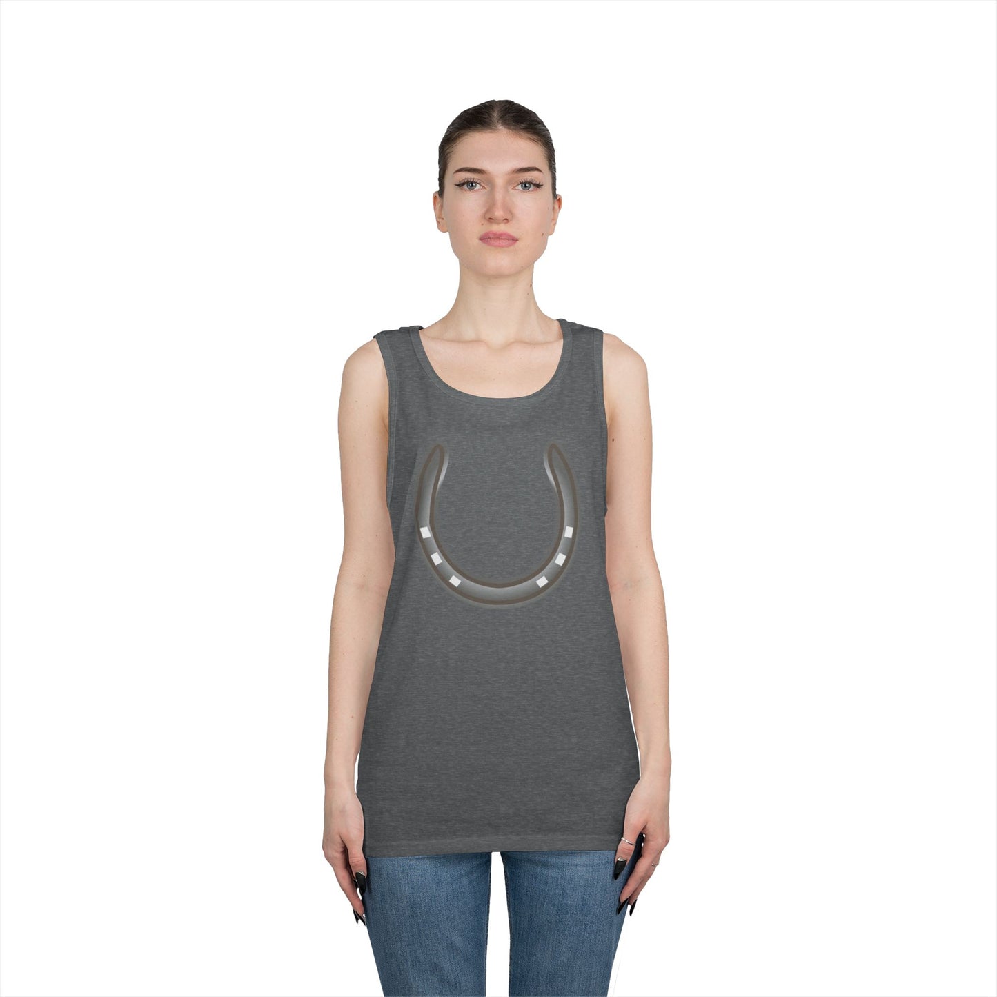 Unisex Heavy Cotton Tank Top - Rodeo - Horseshoe