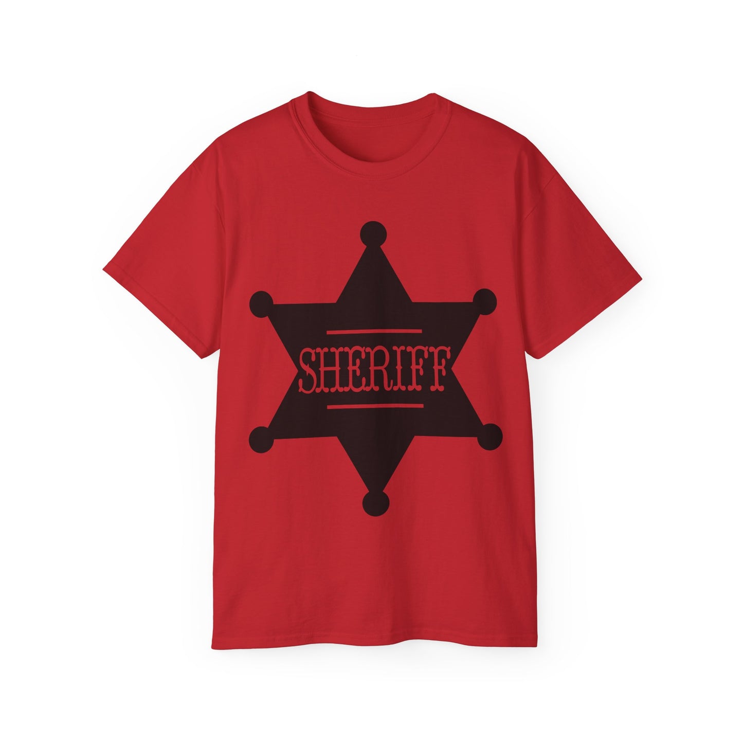 Unisex Ultra Cotton Tee - Sheriff Badge w Txt Sheriff X 300