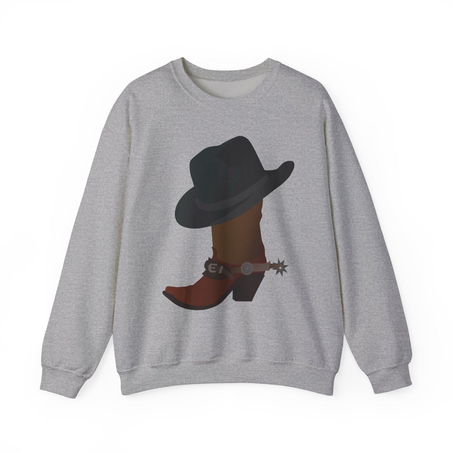 Crewneck Sweatshirt - Rodeo - Boots and Hat and Spurs