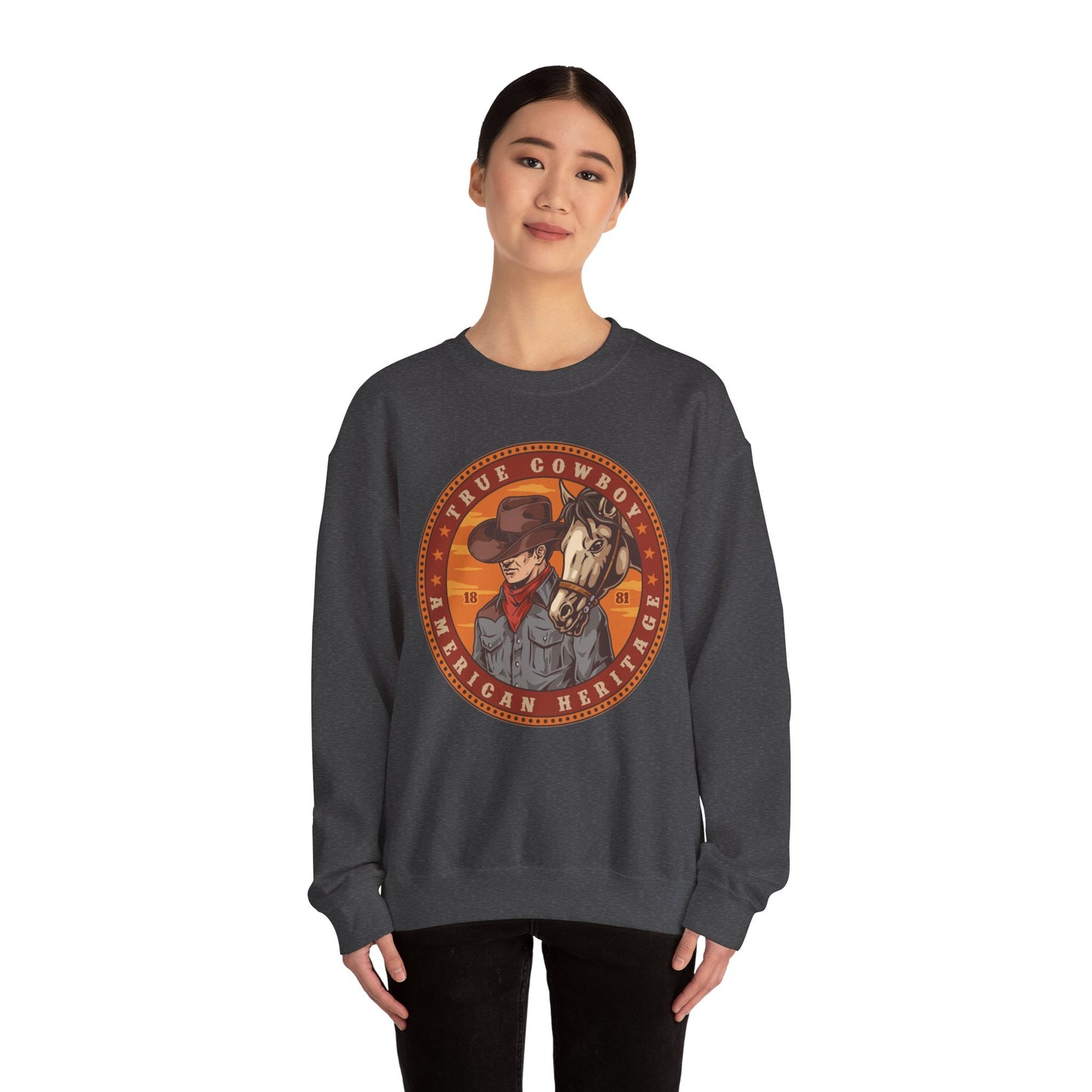 Crewneck Sweatshirt - True Cowboy - American Heritage