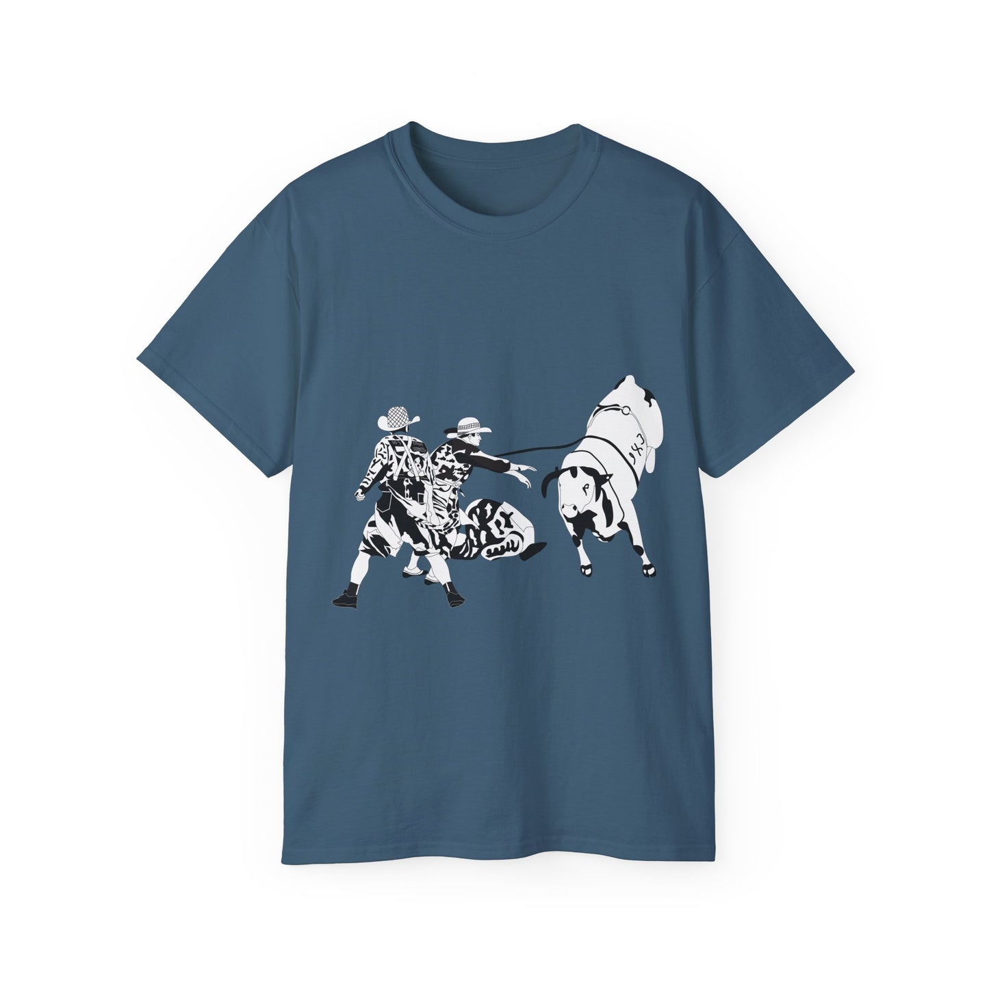 Unisex Ultra Cotton Tee - Clowns and Bull - BW