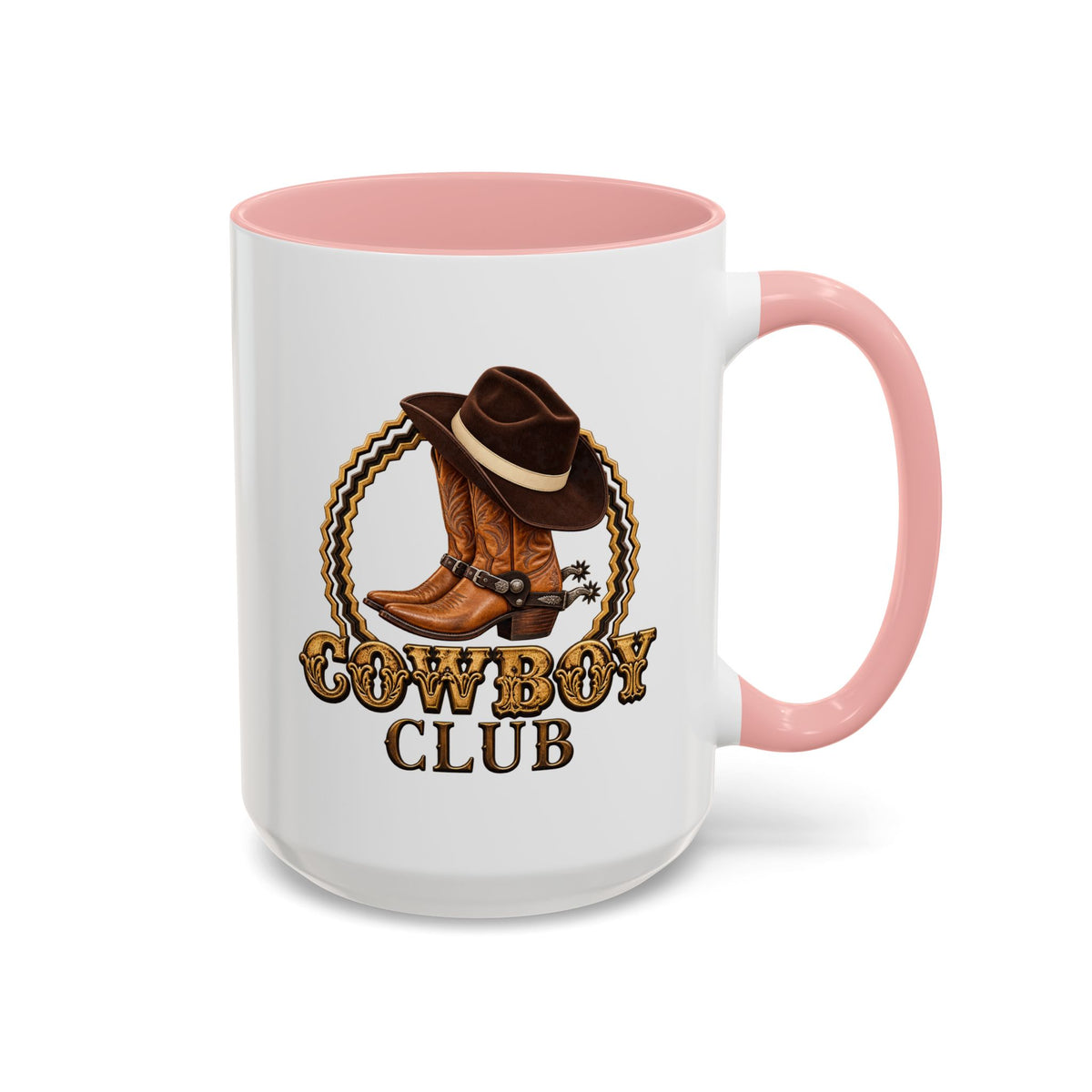 Accent Coffee Mug (11, 15oz) - Cowboys - Cowboy Club - Color - 3D Transparent