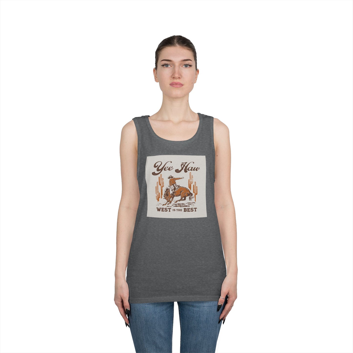 Unisex Heavy Cotton Tank Top - Wild West Cowboy - Yee Haw
