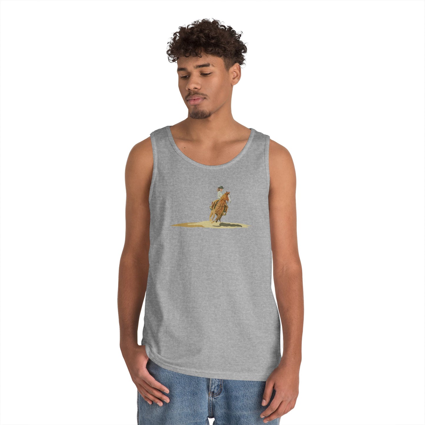 Unisex Heavy Cotton Tank Top - Rodeo - Cow Girl