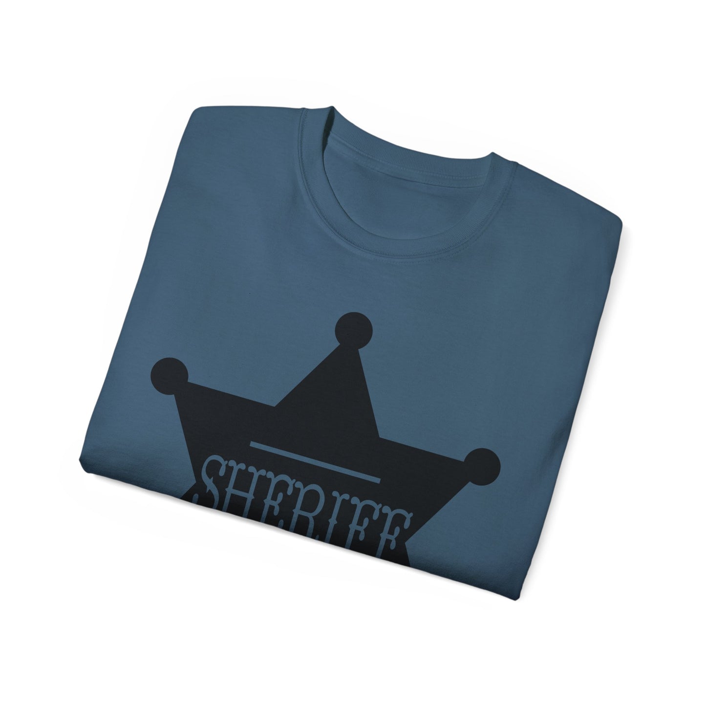 Unisex Ultra Cotton Tee - Sheriff Badge w Txt Sheriff X 300