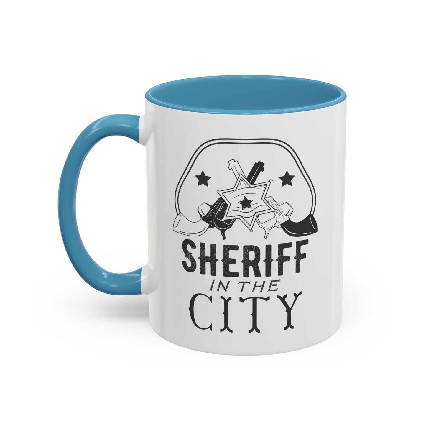 Accent Coffee Mug (11, 15oz) - Sheriff in the City