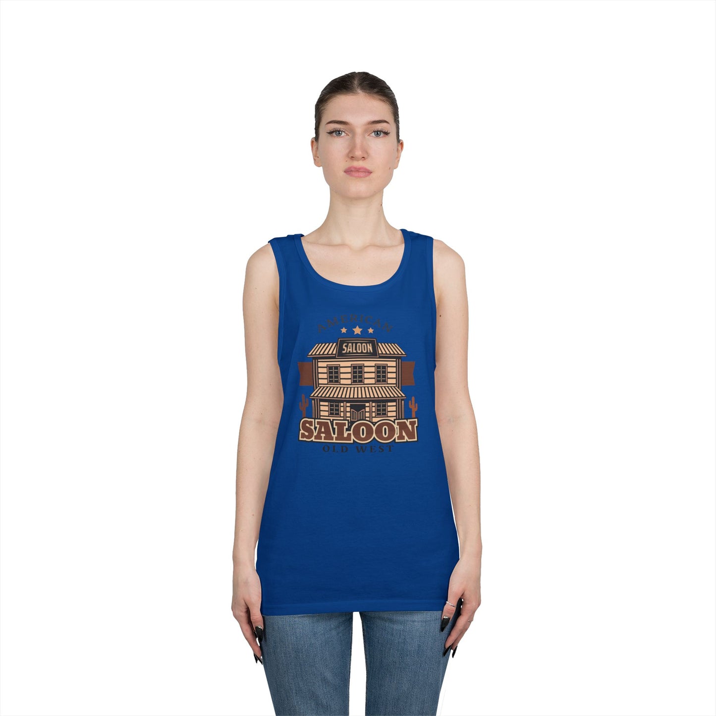 Unisex Heavy Cotton Tank Top - American Cowboy - Saloon - Wild West