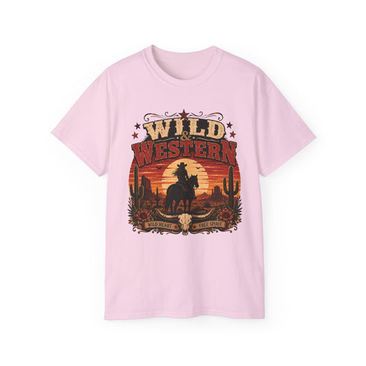 T-Shirt - Wild Western sunset ride