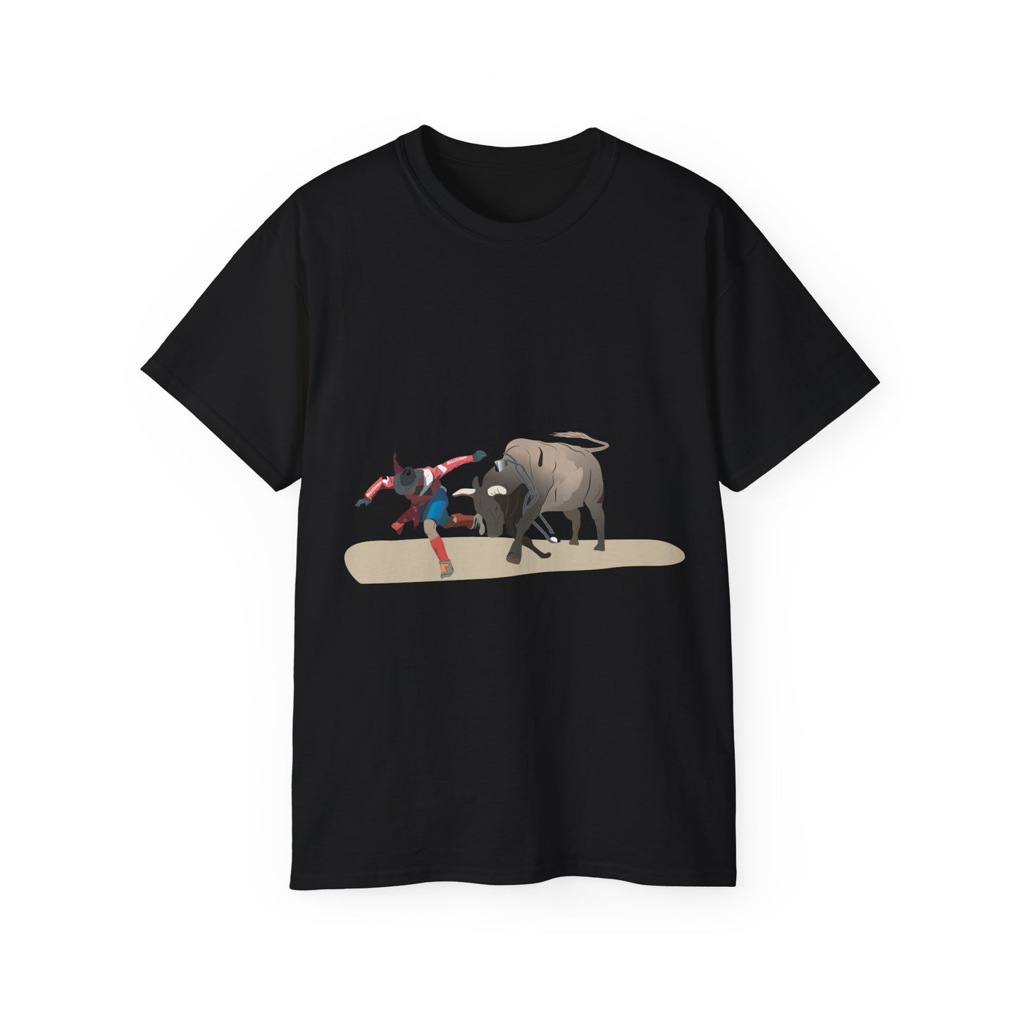 Unisex Ultra Cotton Tee - Rodeo - Bull and Clown